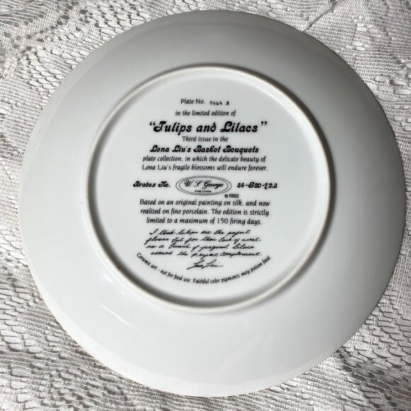 Lena Liu’s “Basket Bouquets” Plate by WS GEORGE - Flower Basket Scenes - Picture 9 of 12